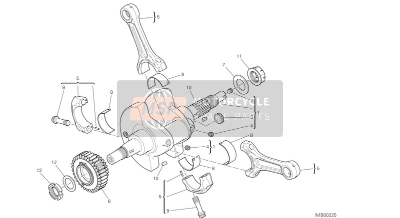 Ducati HYPERMOTARD 939 SP EU 2018 Pleuelstange für ein 2018 Ducati HYPERMOTARD 939 SP EU