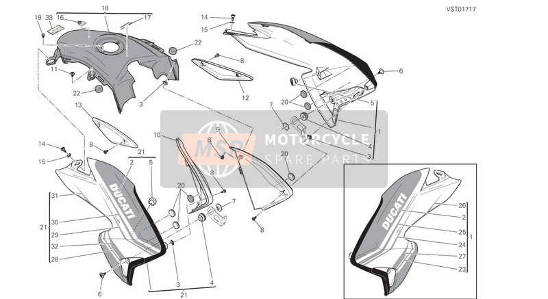 77915461A, Vis Tbei M5X13.5, Ducati, 2