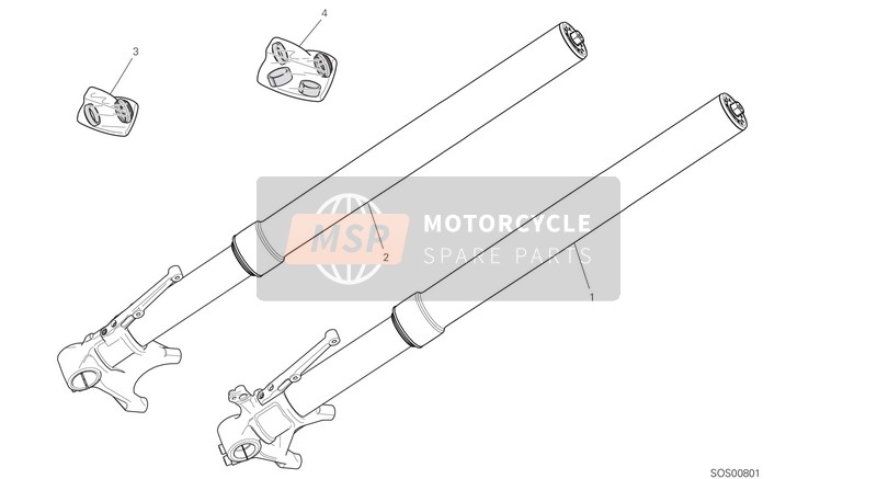 Ducati HYPERMOTARD 939 SP EU 2018 VORDERRADGABEL für ein 2018 Ducati HYPERMOTARD 939 SP EU