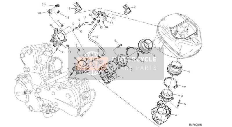 Ducati HYPERMOTARD 939 SP USA 2016 Corpo farfallato per un 2016 Ducati HYPERMOTARD 939 SP USA