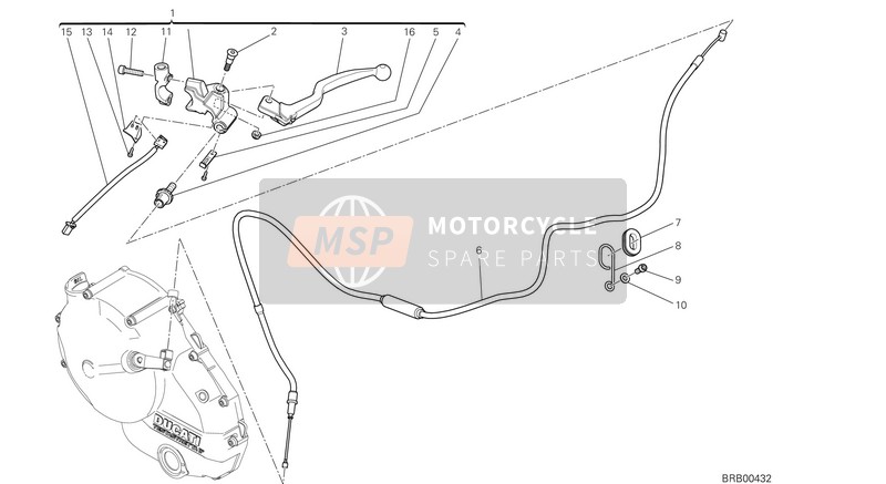 Ducati HYPERMOTARD 939 US 2017 Kupplungssteuerung für ein 2017 Ducati HYPERMOTARD 939 US