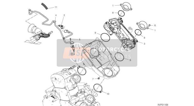 Ducati HYPERMOTARD 950 2021 THROTTLE BODY for a 2021 Ducati HYPERMOTARD 950