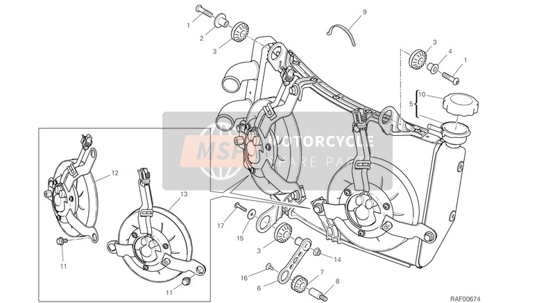 77250988B, Schraube Tef M6X14, Ducati, 3