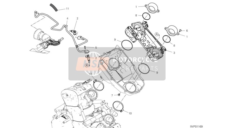 Ducati Hypermotard 950 EU 2019 Throttle Body for a 2019 Ducati Hypermotard 950 EU