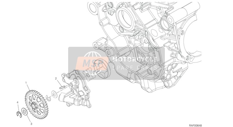 Ducati Hypermotard 950 EU 2020 Oliepomp voor een 2020 Ducati Hypermotard 950 EU