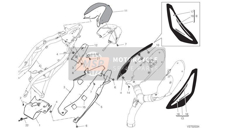 48216803AA, Calotte Droit  Noir, Ducati, 0