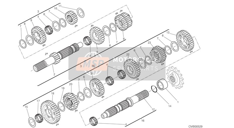 Ducati HYPERMOTARD 950 SP 2021 GEAR BOX for a 2021 Ducati HYPERMOTARD 950 SP