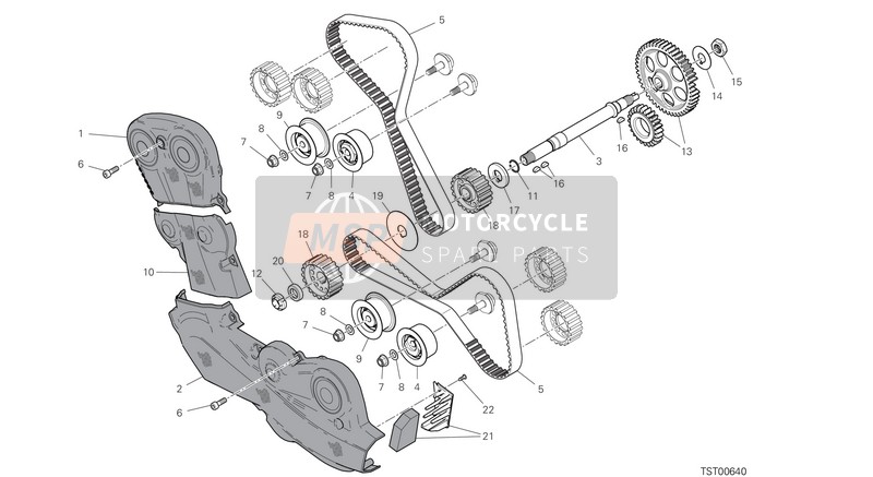 Ducati HYPERMOTARD 950 SP 2021 Système de chronométrage pour un 2021 Ducati HYPERMOTARD 950 SP