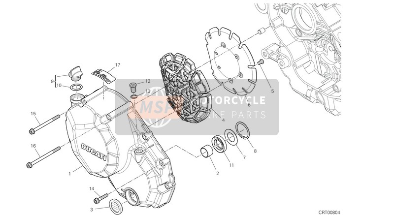 Ducati Hypermotard 950 SP EU 2020 Coperchio frizione per un 2020 Ducati Hypermotard 950 SP EU