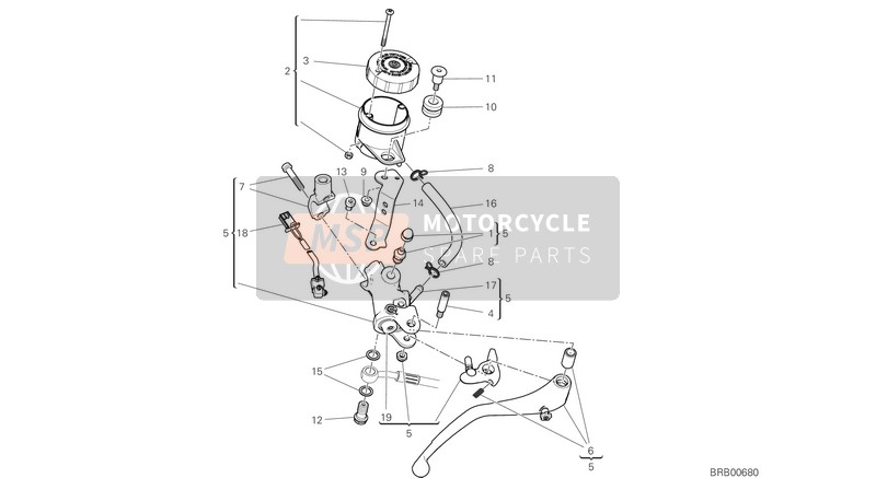 Ducati Hypermotard 950 USA 2019 Front Brake Pump for a 2019 Ducati Hypermotard 950 USA