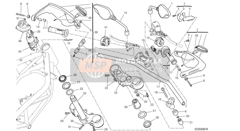 83017671B, Staffa Sinistra, Ducati, 0