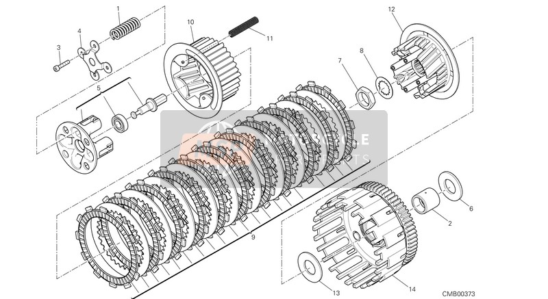 Ducati HYPERMOTARD USA 2014 Clutch for a 2014 Ducati HYPERMOTARD USA