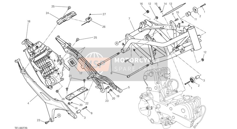 Ducati HYPERMOTARD USA 2014 Cadre pour un 2014 Ducati HYPERMOTARD USA