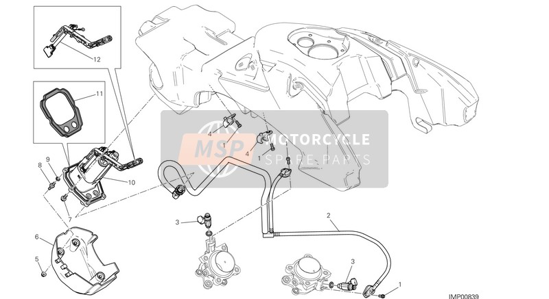 Ducati HYPERMOTARD USA 2014 Kraftstoffsystem für ein 2014 Ducati HYPERMOTARD USA