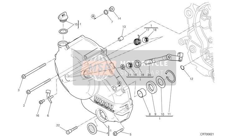 Ducati HYPERSTRADA EU 2014 Tapa del embrague para un 2014 Ducati HYPERSTRADA EU