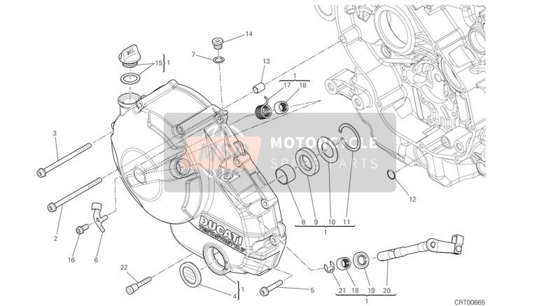 Ducati HYPERSTRADA EU 2015 Clutch Cover for a 2015 Ducati HYPERSTRADA EU