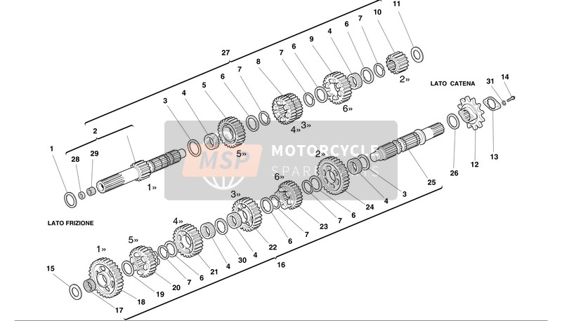 Ducati MH900 evoluzione EU 2001 Uitrusting-Huis voor een 2001 Ducati MH900 evoluzione EU