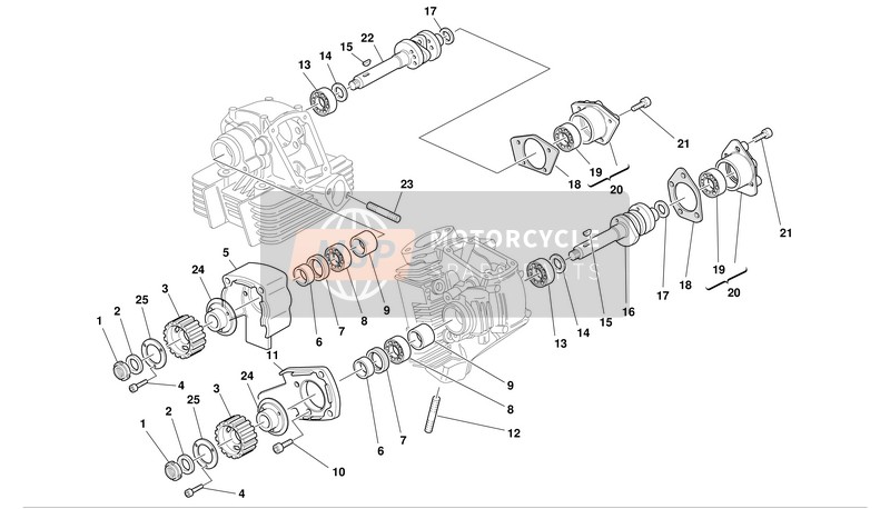 Ducati MH900 EVOLUZIONE Usa 2002 Tête: Horaire pour un 2002 Ducati MH900 EVOLUZIONE Usa