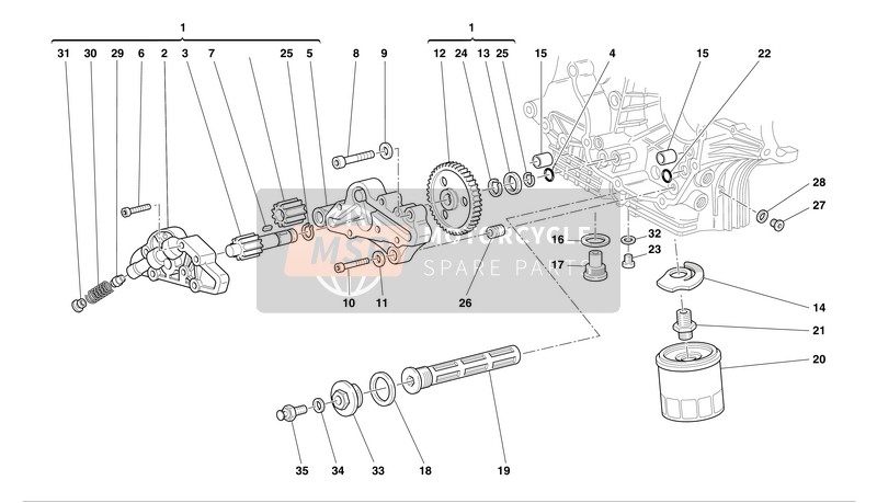 25010381A, Oelpumpenkoerper, Ducati, 0