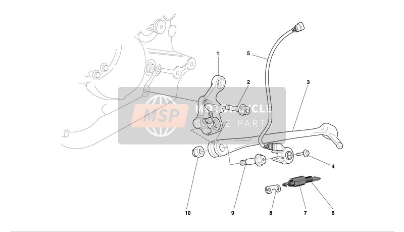 55610172C, Seitenstaender ST4-M750S/03, Ducati, 1