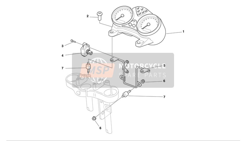 47010621A, Support Compteur, Ducati, 0