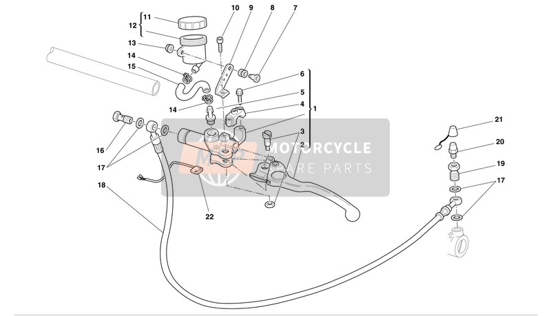 62640351A, Leva Frizione, Ducati, 0