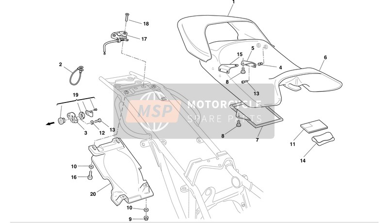 82710971A, Plaquette Gauche, Ducati, 2