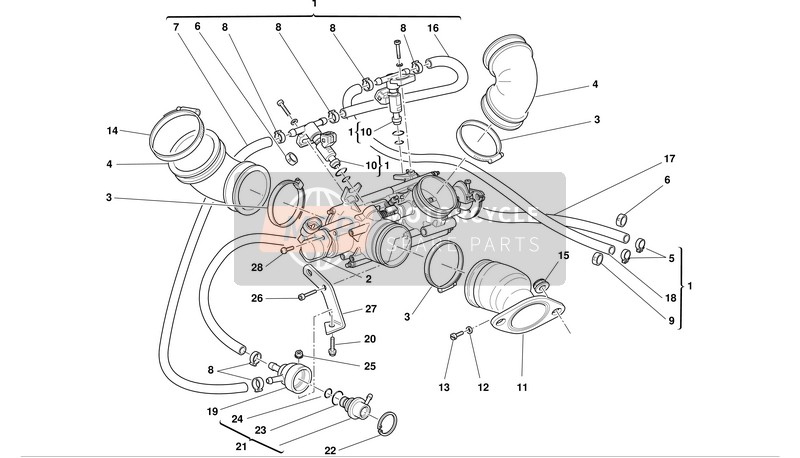 Ducati MONSTER 1000 I.E. Usa 2004 Inlet Duct for a 2004 Ducati MONSTER 1000 I.E. Usa