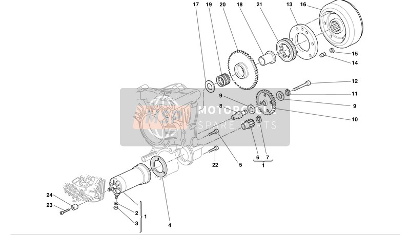 Ducati MONSTER 1000 Usa 2005 Electric Starter And Ignition for a 2005 Ducati MONSTER 1000 Usa