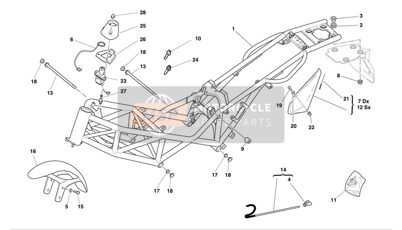 Ducati MONSTER 1000 Usa 2005 Frame voor een 2005 Ducati MONSTER 1000 Usa