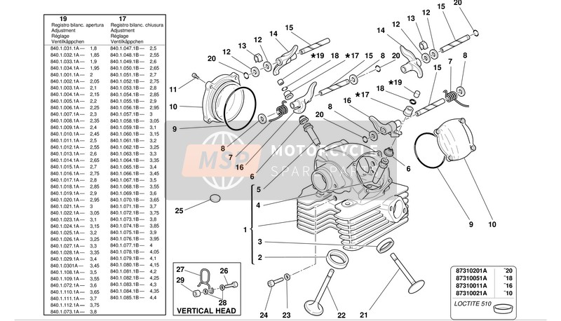 30120921C, Testa Verticale 1000 M-SS/03, Ducati, 0