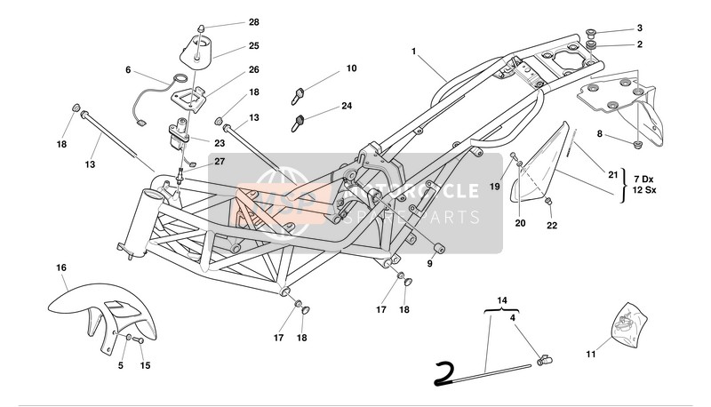 48211051A, Cover , Frame Rh, Ducati, 0