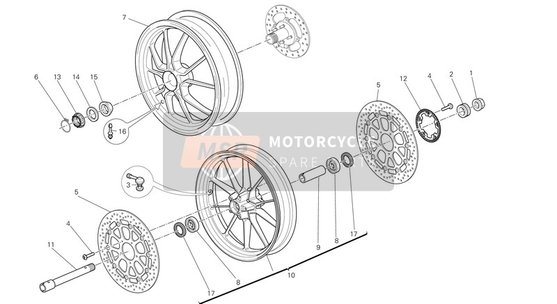 50121272AT, Front Wheel Rim, Ducati, 0