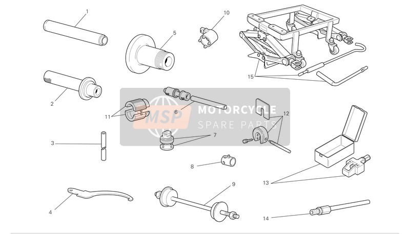 887131096, Outil Revision Fourches, Ducati, 2