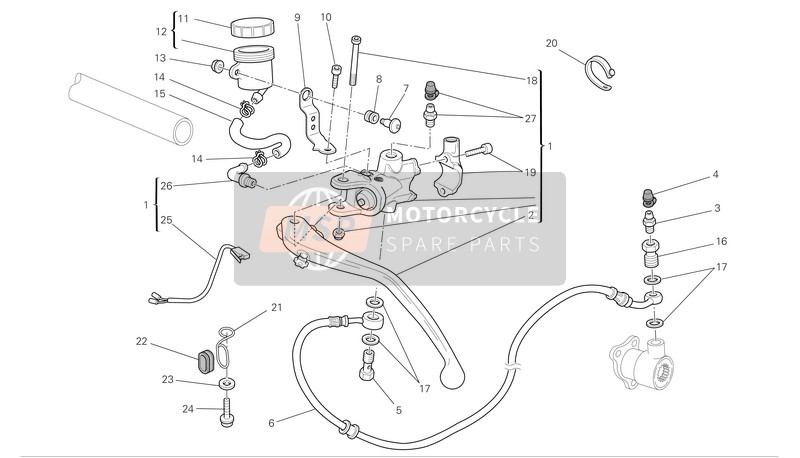 Ducati MONSTER 1100 Eu 2009 Koppelingsbediening voor een 2009 Ducati MONSTER 1100 Eu