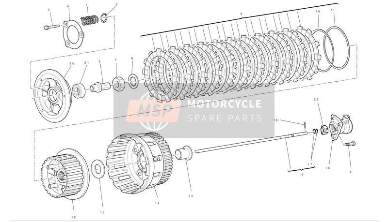 Ducati MONSTER 1100 EVO ABS Usa 2012 Clutch for a 2012 Ducati MONSTER 1100 EVO ABS Usa