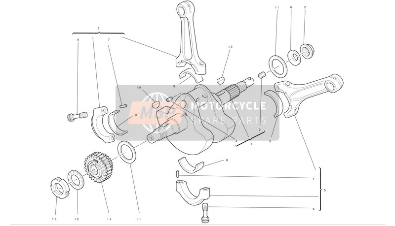 Ducati MONSTER 1100 EVO ABS Usa 2012 Pleuelstange für ein 2012 Ducati MONSTER 1100 EVO ABS Usa