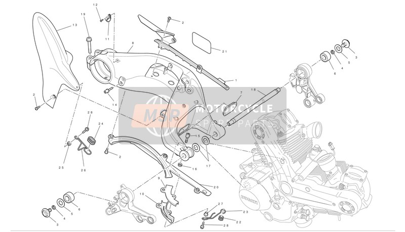 Ducati MONSTER 1100 EVO ABS Usa 2012 Bras oscillant pour un 2012 Ducati MONSTER 1100 EVO ABS Usa