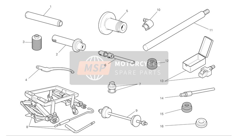 887132855, Gereedschap Stang Gids, Ducati, 1