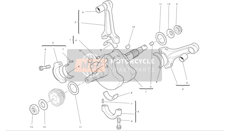 Ducati MONSTER 1100 S Eu 2010 Pleuelstange für ein 2010 Ducati MONSTER 1100 S Eu