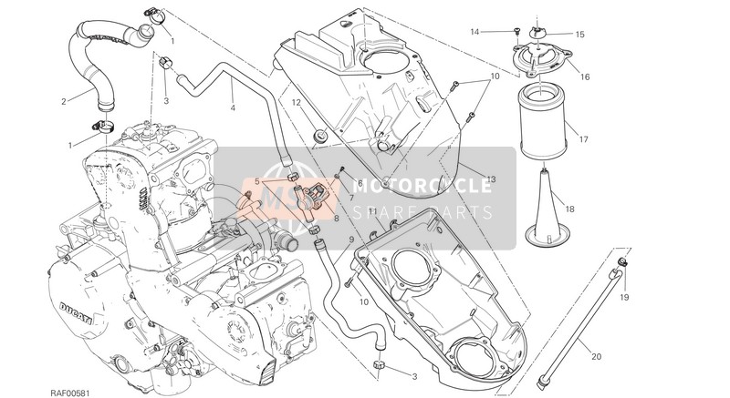 87611211A, Kanaal, Luchtfilter, Ducati, 0