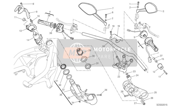 8301J161AA, Bracket, Fuel Tank, Ducati, 0