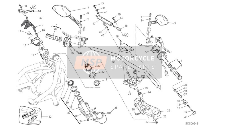 36420152A, Steering Damper Ohlins - New Seals, Ducati, 0