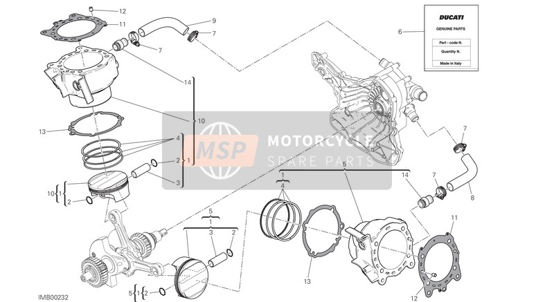 Ducati Monster 1200 25TH ANNIVERSARY USA 2019 Cylindres - Pistons pour un 2019 Ducati Monster 1200 25TH ANNIVERSARY USA