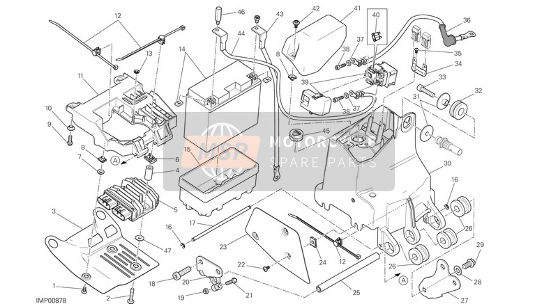 8291B631B, Battery Holder, Ducati, 0