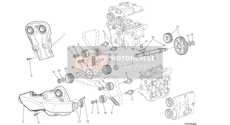 17122351A, Engranages Distribution, Ducati, 0