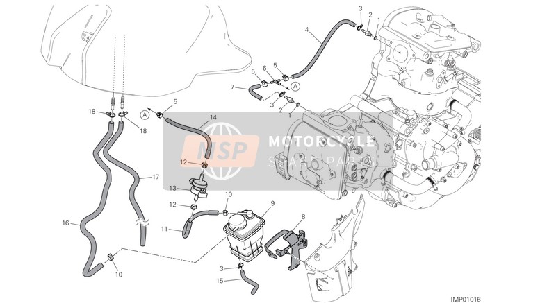 Ducati MONSTER 1200 EU 2017 Scatola metallica del tubo dell'aria calda per un 2017 Ducati MONSTER 1200 EU