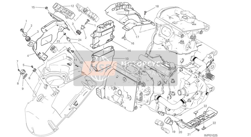 Ducati MONSTER 1200 EU 2020 Motorbesturingseenheid voor een 2020 Ducati MONSTER 1200 EU