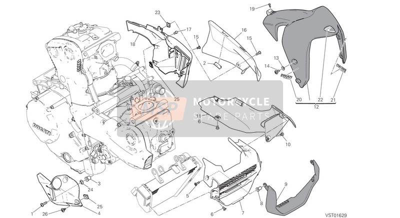 Ducati MONSTER 1200 EU 2020 Demi carénage pour un 2020 Ducati MONSTER 1200 EU