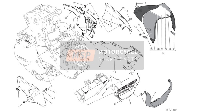 Ducati MONSTER 1200 R EU 2017 Demi carénage pour un 2017 Ducati MONSTER 1200 R EU